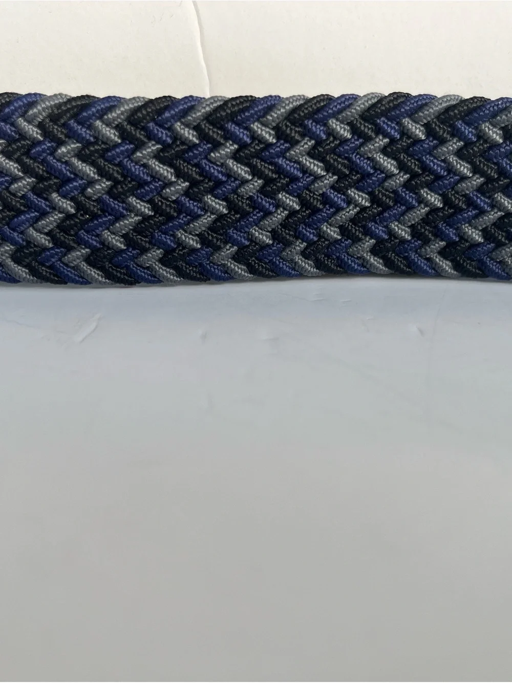 Tommy Bahama Woven Cord Adjustable Belt in Black and Navy-Size L/XL
